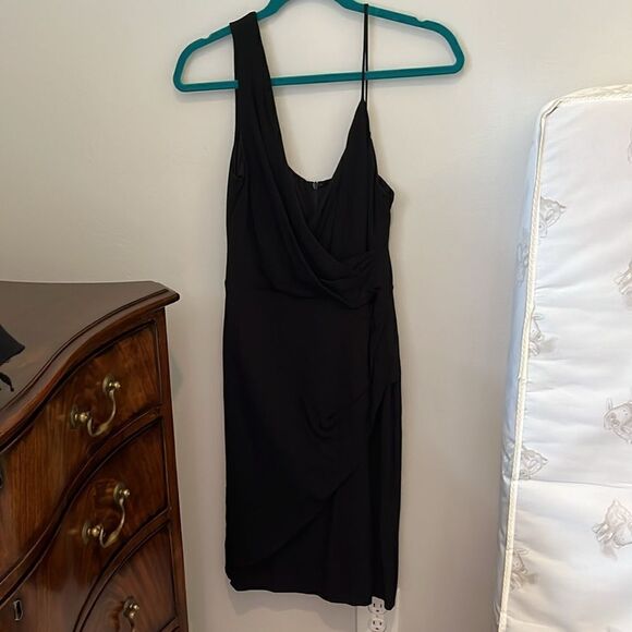 Nicole Miller Atelier black LBD asymmetrical - Picture 5 of 5